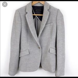 Grey knit blazer